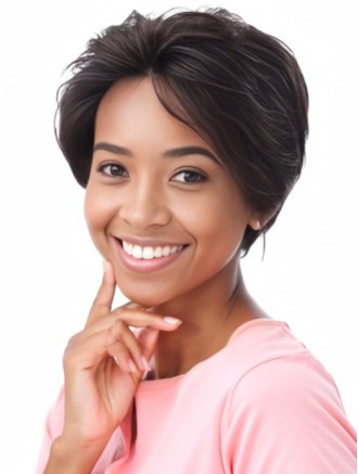 Short Straight Remy Human Hair Lace Front Wigs – Auburn Layered Wholesale