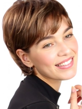 6 Inch Auburn Boycut Straight Remy Human Hair Wig – Real Hair Wig Wholesale