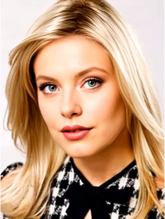 16 Inch Blonde Straight Remy Human Hair Wig – 100% Hand-Tied Mono Top Lace Front Real Hair Wig for Wholesale