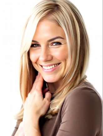 14 Inch Blonde Straight Remy Human Hair Wig with Bangs – 100% Hand-Tied Lace Front Mono Top Real Hair Wig for Wholesale