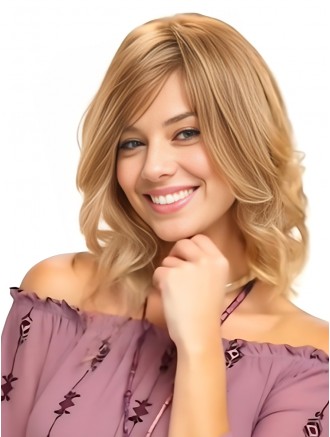 12 Inch Blonde Layered Remy Human Hair Wig with Monofilament Top – Wholesale Straight Bob Wigs