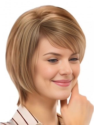 Short Straight Auburn Bob Remy Human Hair Wigs – Monofilament Capless Design for Wholesale