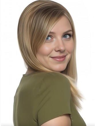 Wholesale Real Hair Wigs – 16 Inch Straight Blonde Wig | 100% Hand-Tied Remy Human Hair Mono Top