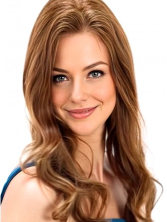 20 Inch Wavy Brown Remy Human Hair Wig – 100% Hand-Tied Monofilament Top Real Hair Wig for Wholesale