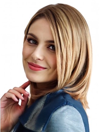 Wholesale 14 Inch Straight Blonde Bob Remy Human Hair Lace Front Wigs