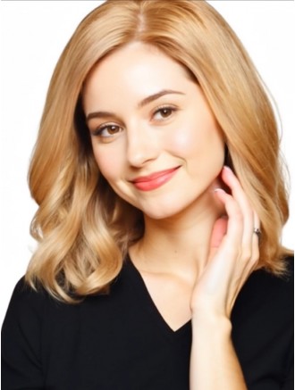 Wholesale 100% Real Hair Wigs – Hand-Tied Monofilament Lace Front Wavy 13 Inch