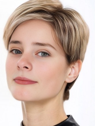 Wholesale Lace Front Straight Boycuts 7 Inch Blonde Cropped Remy Human Hair Wigs