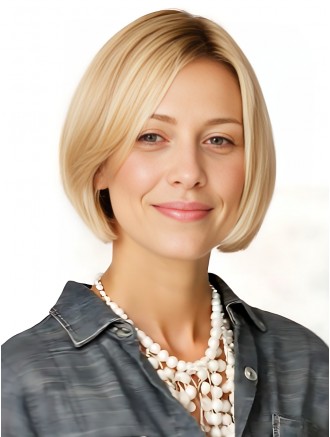 Wholesale 8 Inch Straight Blonde Lace Front Human Hair Bob Wigs