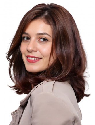 Wholesale 12-Inch Auburn Remy Human Hair Monofilament Lace Front Wig – Shoulder-Length Waves