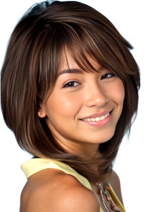 Wholesale African American Capless Synthetic Wig – 12 Inch Straight Heat Friendly Shoulder Length Wig