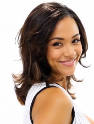 Wholesale Shoulder Length Brown Straight Synthetic Wig – Layered Capless Style for African American Women