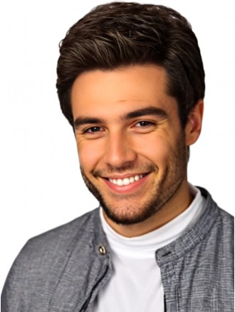 4 Inch Short Brown Classic Synthetic Men’s Wig – Lace Front Wholesale