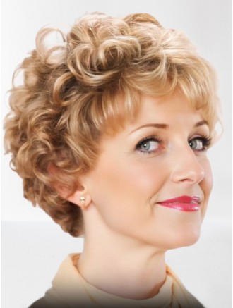 Wholesale 8-Inch Capless Short Curly Synthetic Wig for Women – Classic Lightweight Style