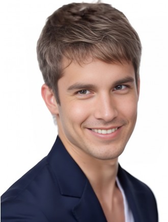 Wholesale 4 Inch Straight Short Synthetic Grey Monofilament Lace Front Wig for Men