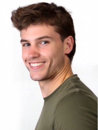 Wholesale 4 Inch Straight Brown Synthetic Men’s Hand-Tied Wig