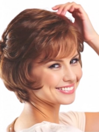Wholesale Short Wavy Heat Friendly Synthetic Wig – Lightweight Capless UK Style