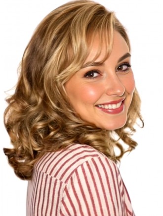 Wholesale Remy Human Hair Half Wig – Blonde Shoulder-Length Wavy Style