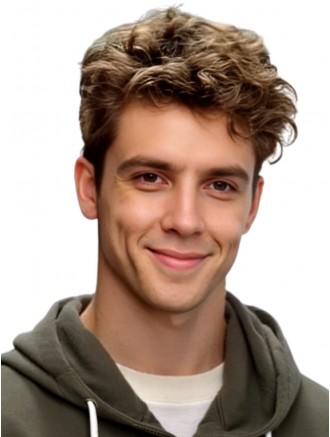 Short Wavy Capless Synthetic Men’s Wig – Lightweight Boycut Style Wholesale