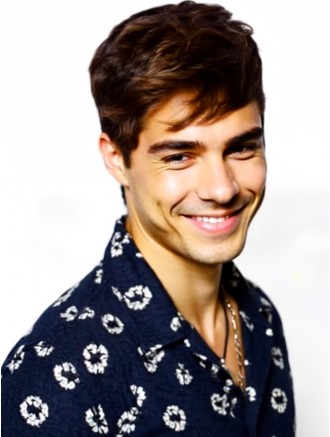 Wholesale Short Brown Straight Remy Human Hair Monofilament Capless Wig for Men