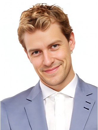 Blonde Short Curly Capless Synthetic Wig for Men – Lightweight Wholesale Style