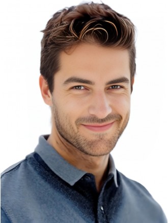 Short Auburn Straight Synthetic Monofilament Men’s Wig – Capless Wholesale