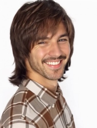 Wholesale 8 Inch Men’s Full Lace Wig – Straight Remy Human Hair with Bangs