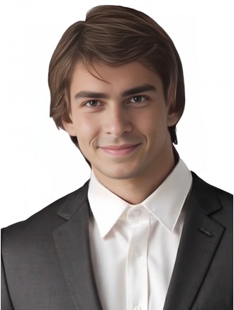 Wholesale 8 Inch Blonde Straight Remy Human Hair Men’s Wig with Bangs – Capless Design