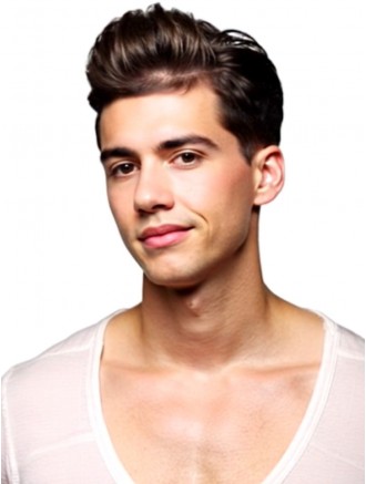 Brown Short Straight Remy Human Lace Front Wholesale Men’s Wig