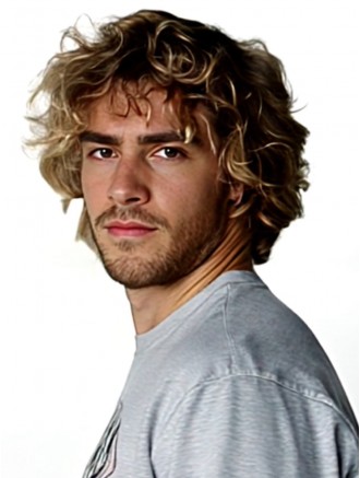 Remy Human Full Lace Short Brown Wig with Bangs Wholesale for Men
