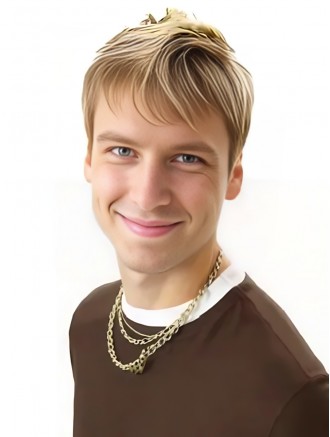 6 Inch Blonde Wavy 100% Hand-Tied Remy Human Hair Wig for Men Wholesale
