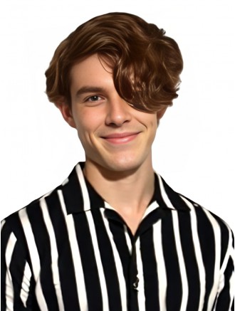 5 Inch Wavy Brown Lace Front Men's Wig – Hand-Tied Synthetic Monofilament Top Wholesale