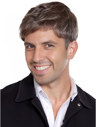 Straight Grey 6-Inch Remy Human Hair Wig for Men – 100% Hand-Tied Silk Base Wholesale Wig