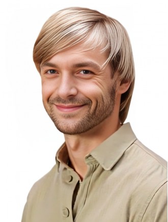 Wholesale 6 Inch Full Lace Blonde Remy Human Hair Men’s Wig with Bangs