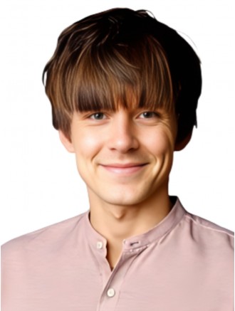 Short Brown Capless Straight Remy Human Hair Wig for Men Wholesale