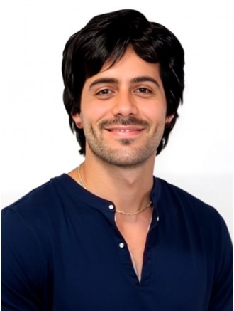 Black Short Straight Capless Heat-Friendly Synthetic Wig for Men Wholesale
