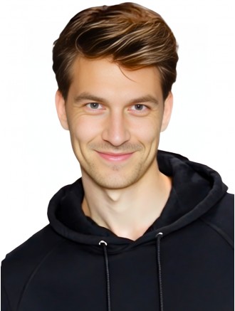 4 Inch Brown Remy Human Hair Monofilament Hand-Tied Wig for Men Wholesale