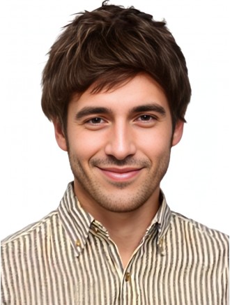 Short Auburn Layered Wavy Synthetic Capless Wig for Men Wholesale