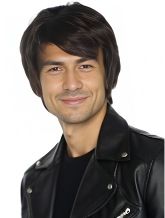 Wholesale Short Black Straight Capless Remy Human Hair Wig for Older Men