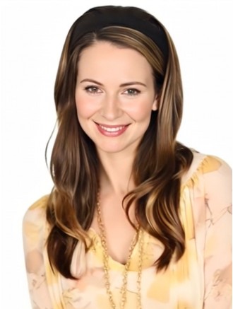 Wholesale Long Brown Wavy Remy Human Hair 3/4 Half Wig