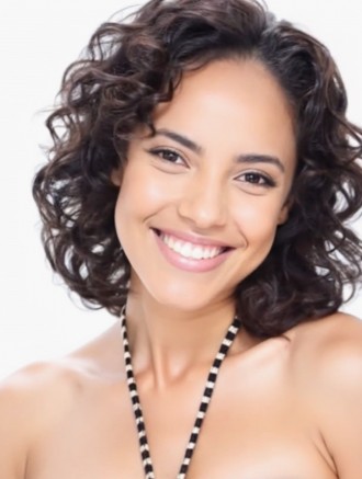 Wholesale Chin Length Brown Curly Brazilian Remy Half Wig – Capless Medium Length UK Style
