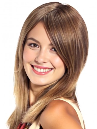 Wholesale Auburn Straight Human Hair Frontal Topper with Lace Base – 10–12 Inch