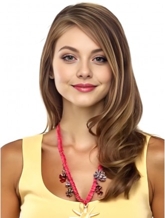 Wholesale Fabulous Brown Wavy Synthetic Clip-In Hairpieces – 12 Inch