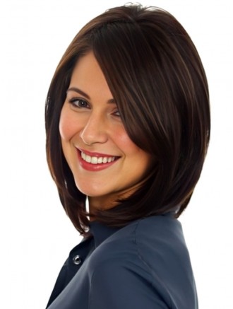 Clip In Remy Human Hair Bangs – Brown Color Straight Style Hairpiece for Women